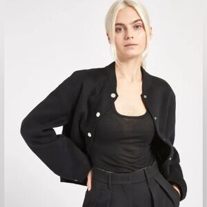 🆕 NWT Because of Alice Double Faced Wool Bomber Jacket